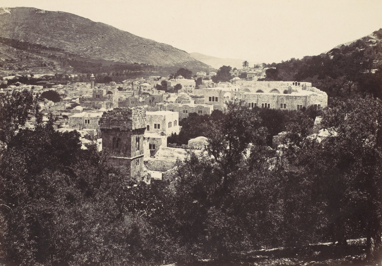 Nablous, Az ókori Sikem, 1857. alkotó: Francis Frith