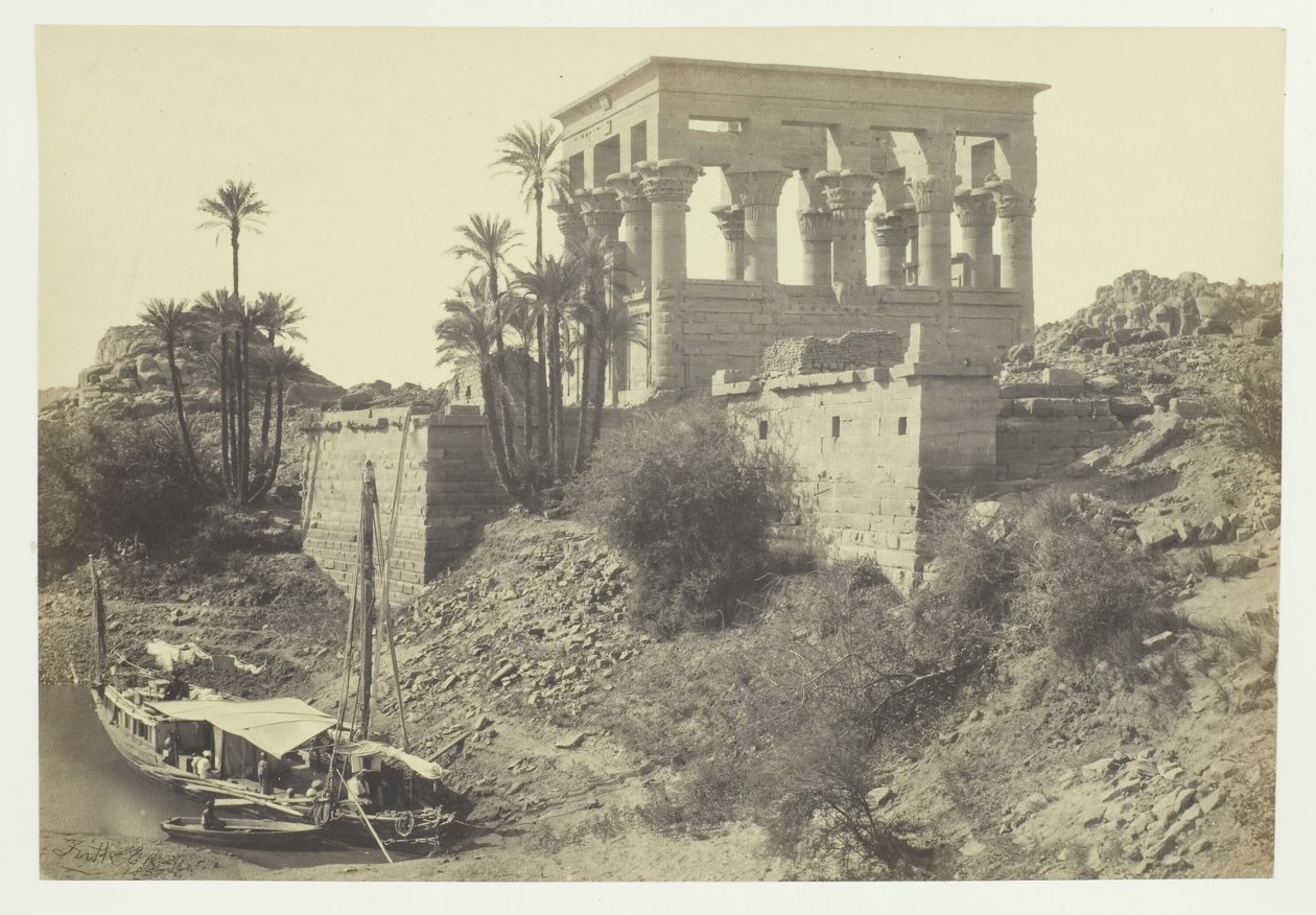 Pharoahs Bed, Philæ szigete, 1857. alkotó: Francis Frith