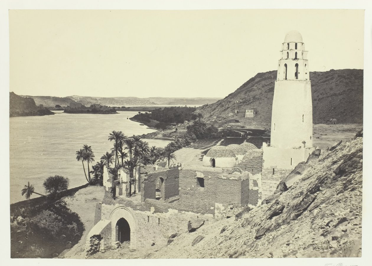 Romos mecset Philæ mellett, 1857. alkotó: Francis Frith