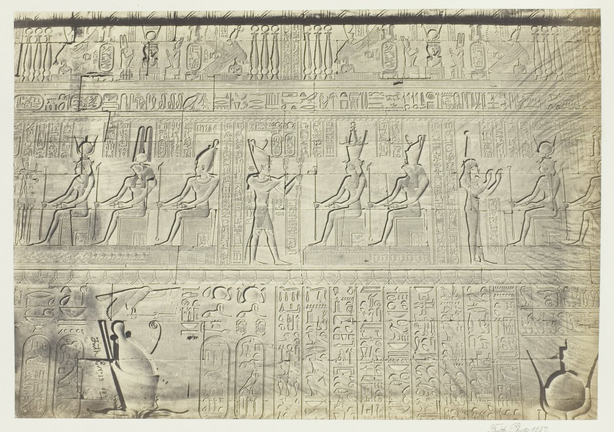 Szobrok a külső falról, Dendera alkotó: Francis Frith