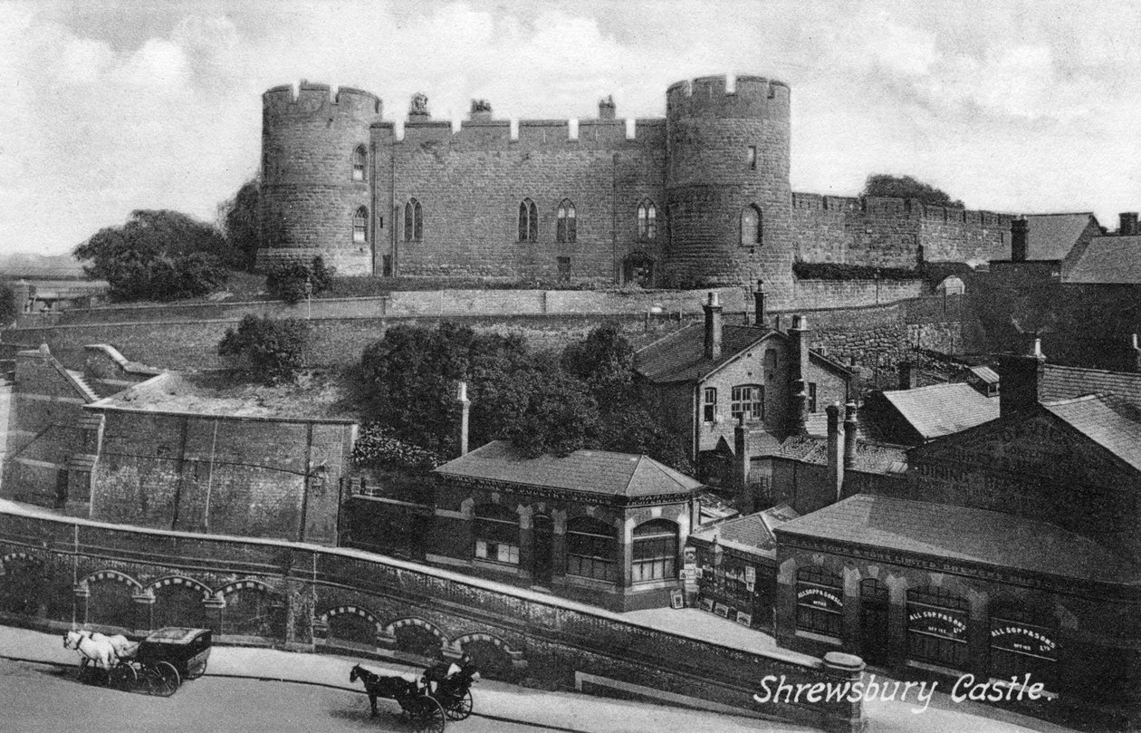 Shrewsbury kastély, Shrewsbury, Shropshire, 1900-1920-as évek. alkotó: Francis Frith