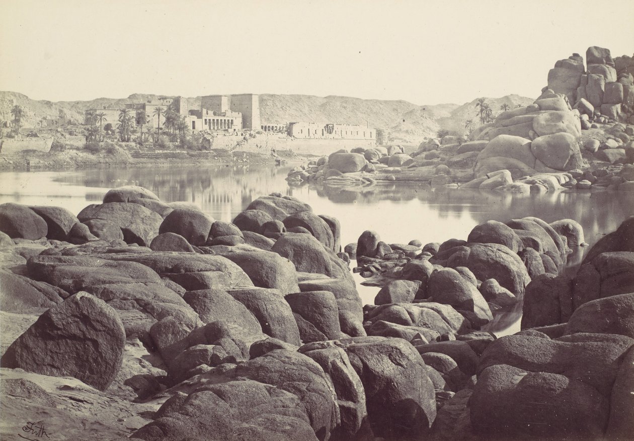 The Approach to Philae, 1857. alkotó: Francis Frith