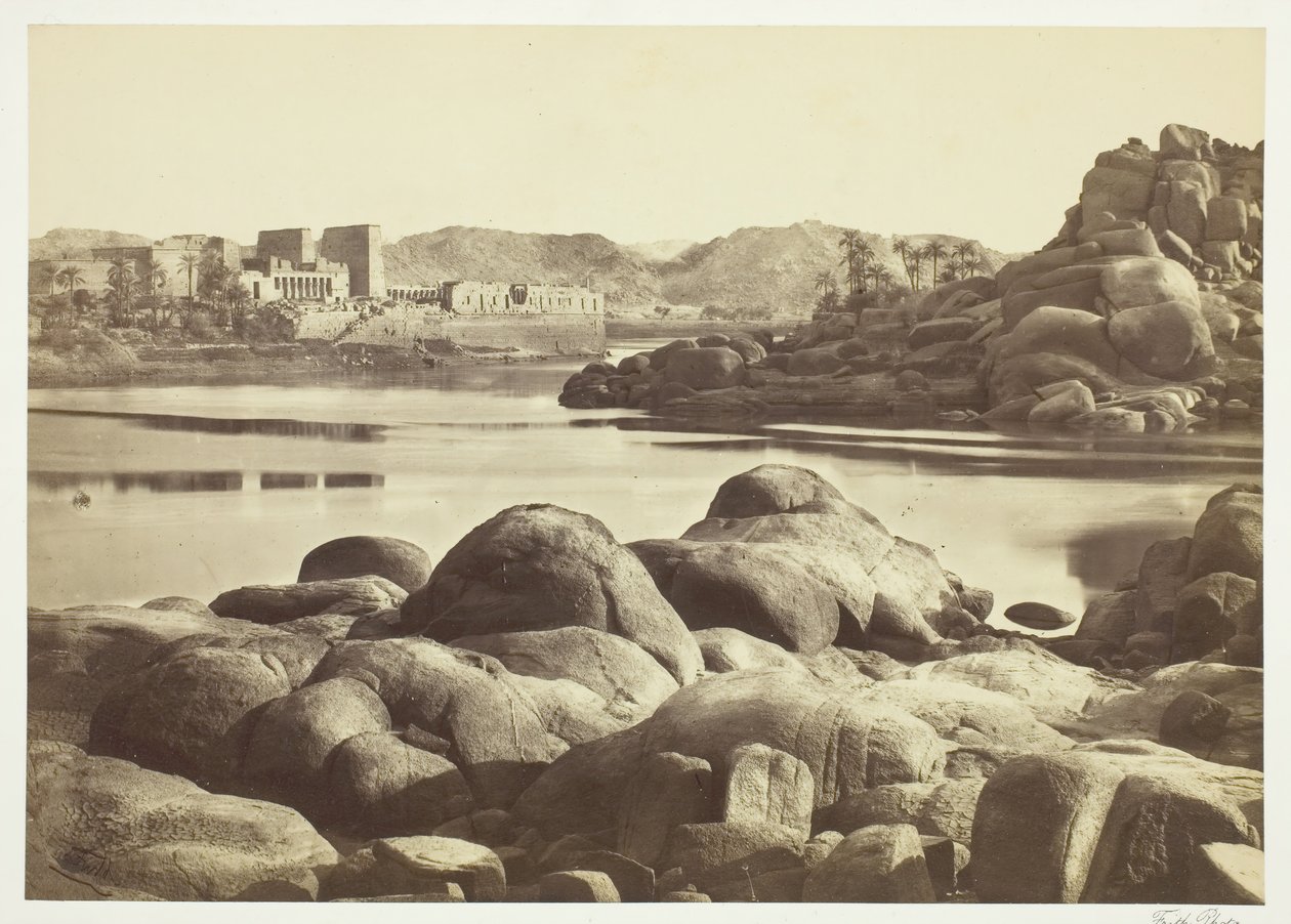 The Approach to Philae, c. 1857. alkotó: Francis Frith
