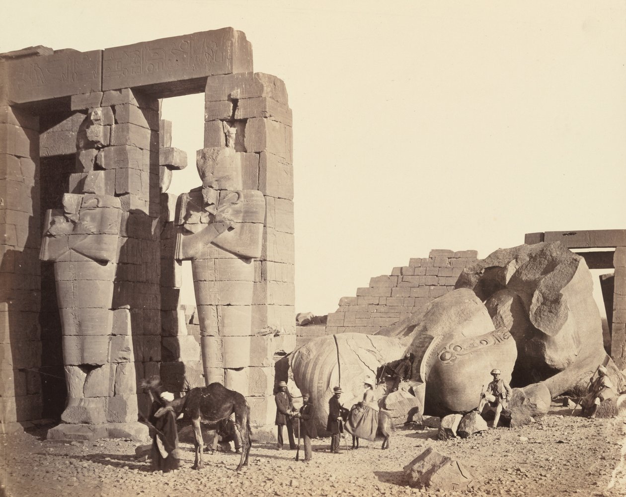 El-Kurneh Ramasseum, Théba, Első nézet alkotó: Francis Frith