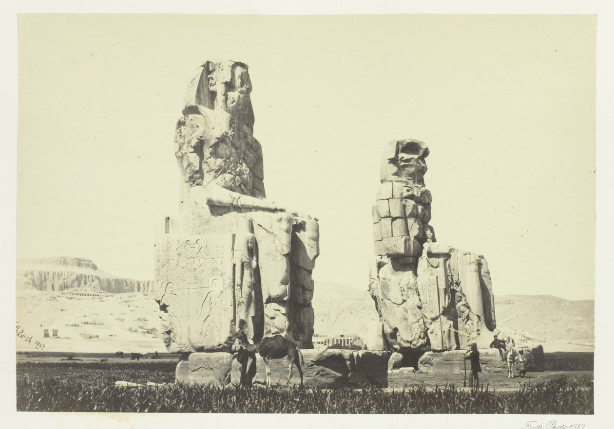 Memnon szobrai, Théba síksága alkotó: Francis Frith