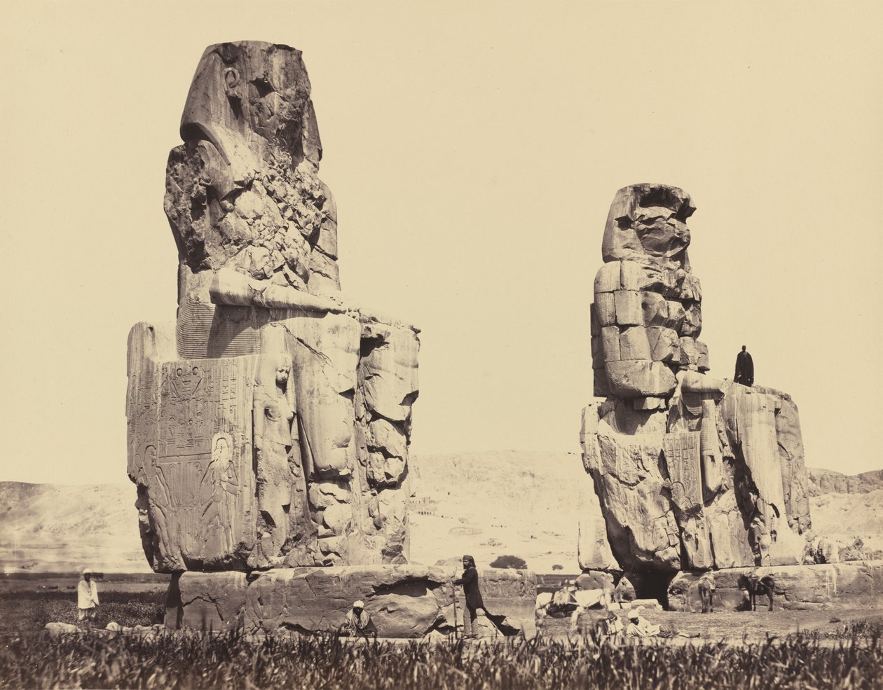 A síkság szobrai, Théba, 1858. alkotó: Francis Frith