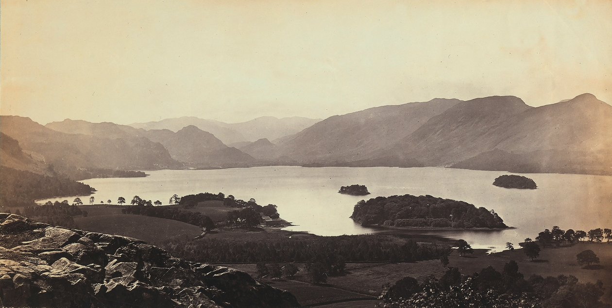 A tó Derwentwater közelében Nagy-Britanniában. alkotó: Francis Frith