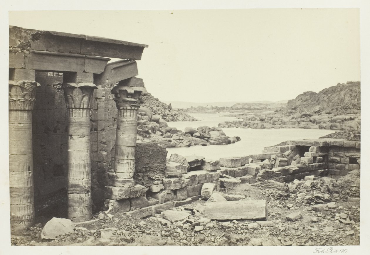 Kilátás a Philae-ről, észak felé nézve alkotó: Francis Frith