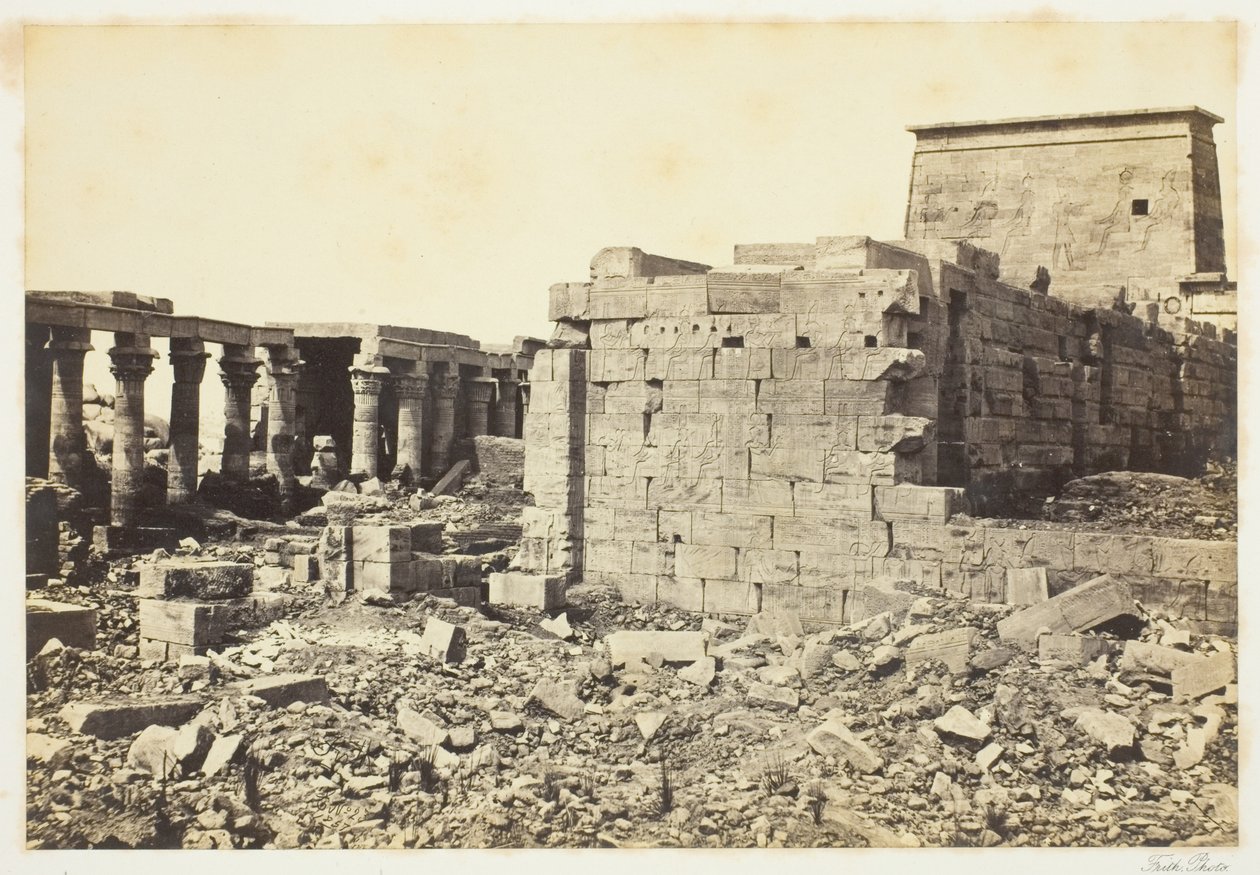 Kilátás Philae szigetére alkotó: Francis Frith