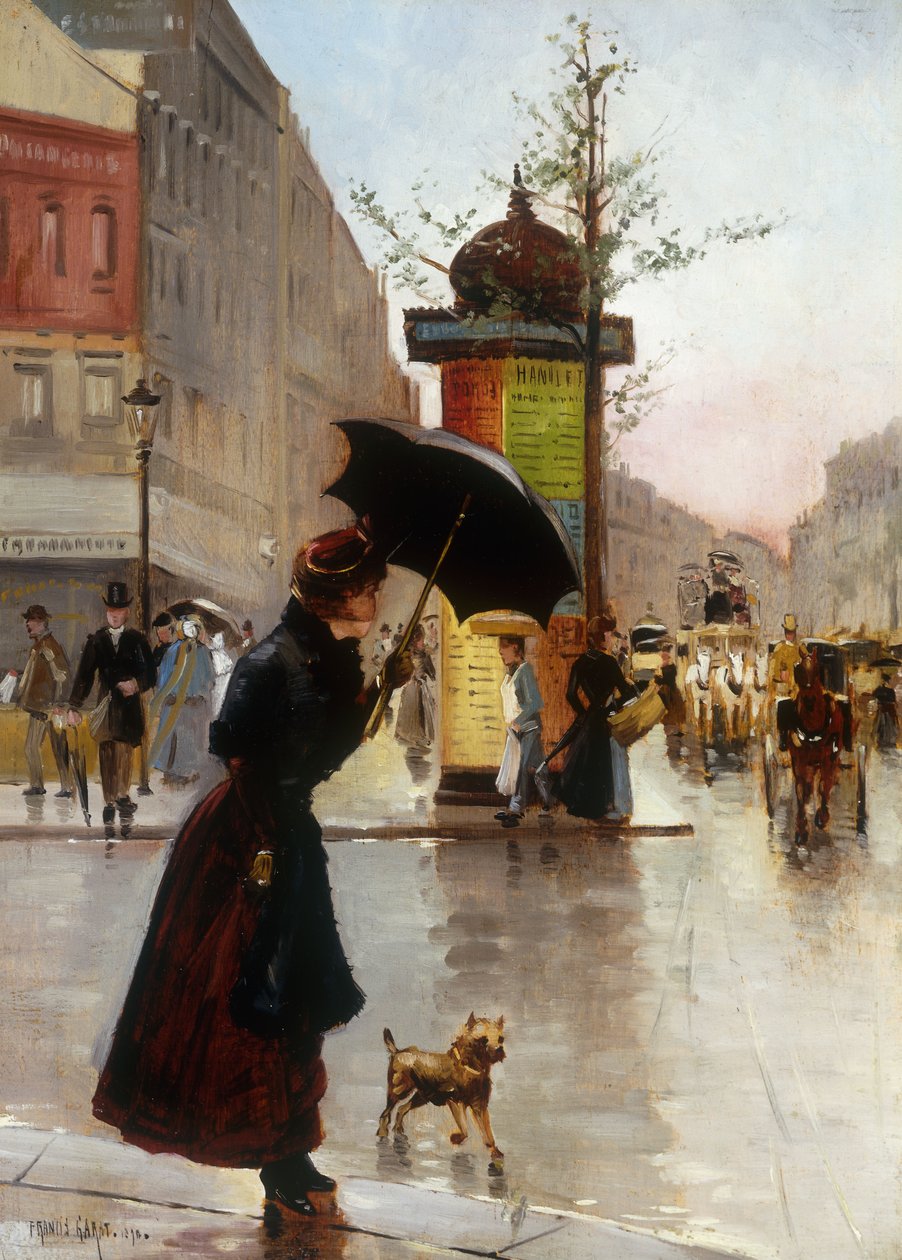 Párizsi utcai jelenet, 1890 alkotó: Francis Garat