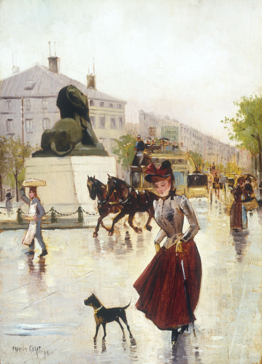 Párizsi utcai jelenet, 1890 alkotó: Francis Garat
