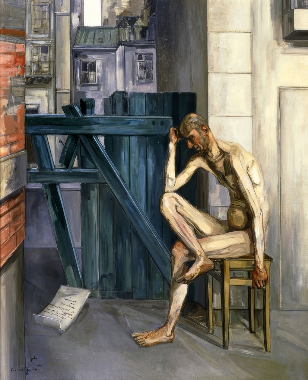 Job, 1944, olaj, vászon, 161,9 × 129,9 cm, alkotó: Francis Gruber