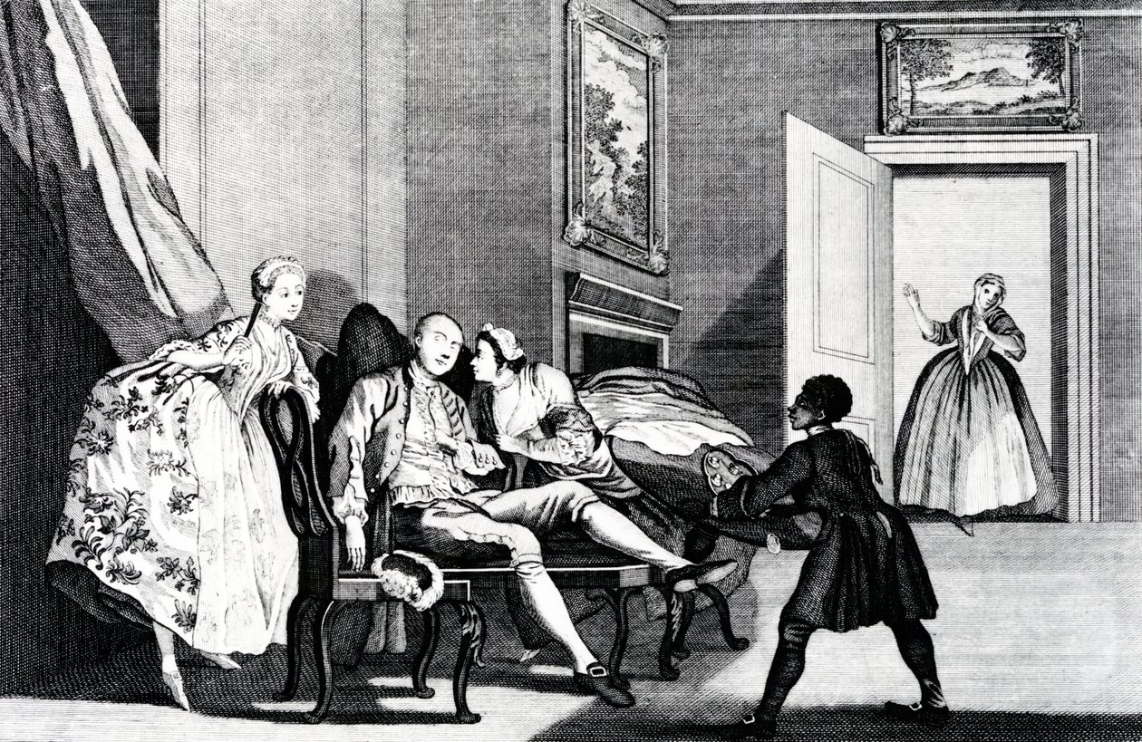 Csóklopás, 1743 alkotó: Francis Hayman