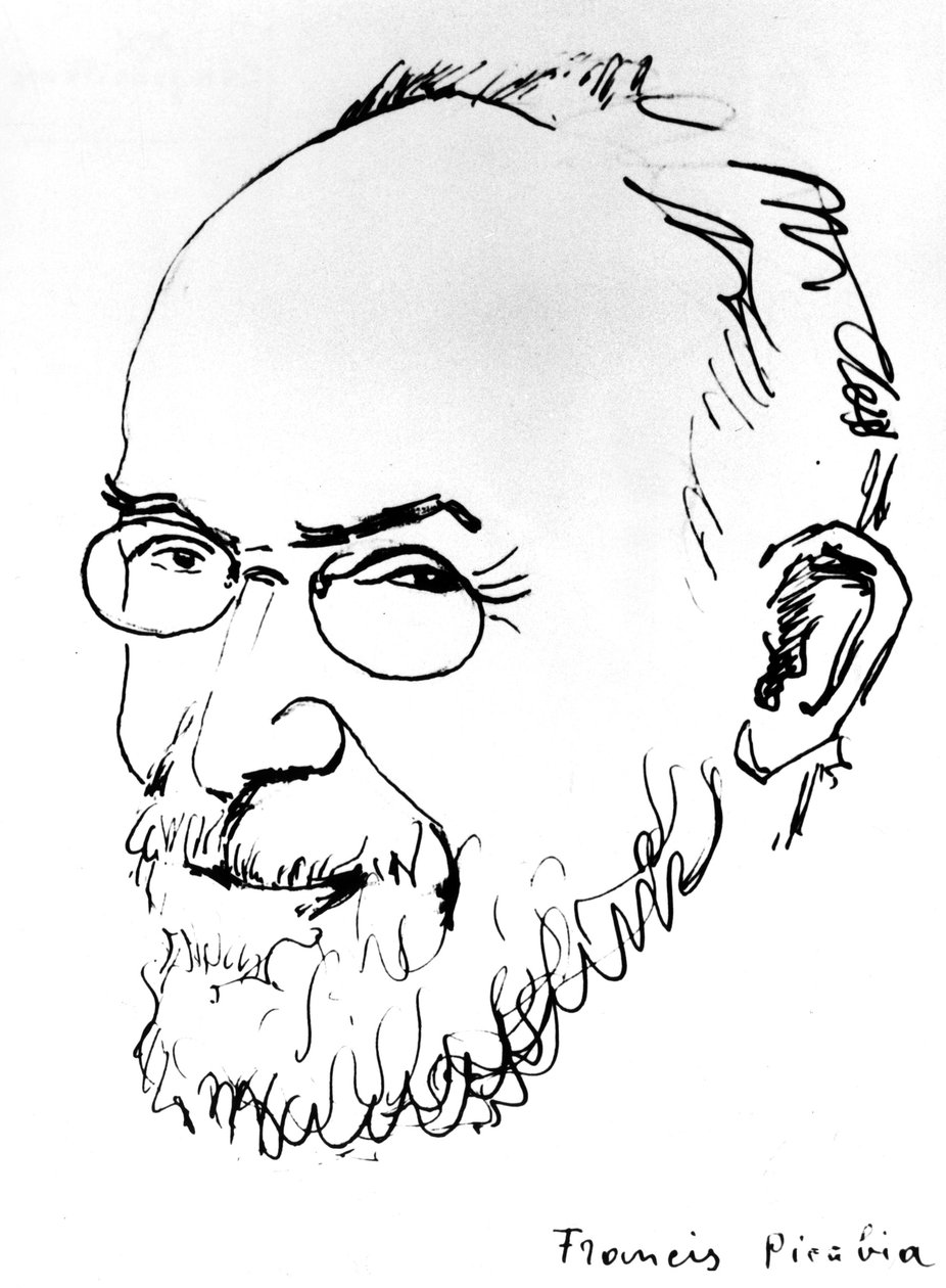 Erik Satie (litográfia) alkotó: Francis Picabia