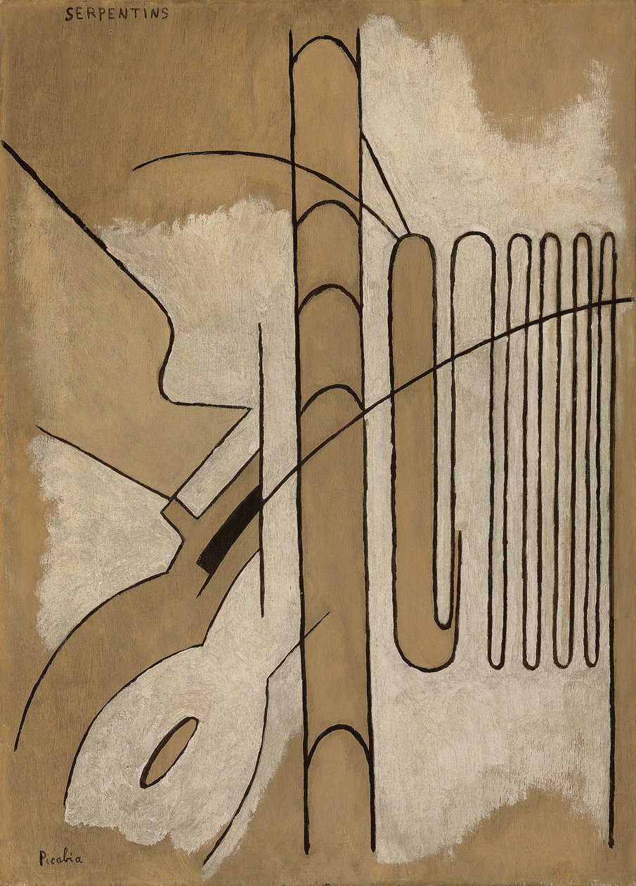 Kígyók, 1922 körül (olaj, tábla) alkotó: Francis Picabia