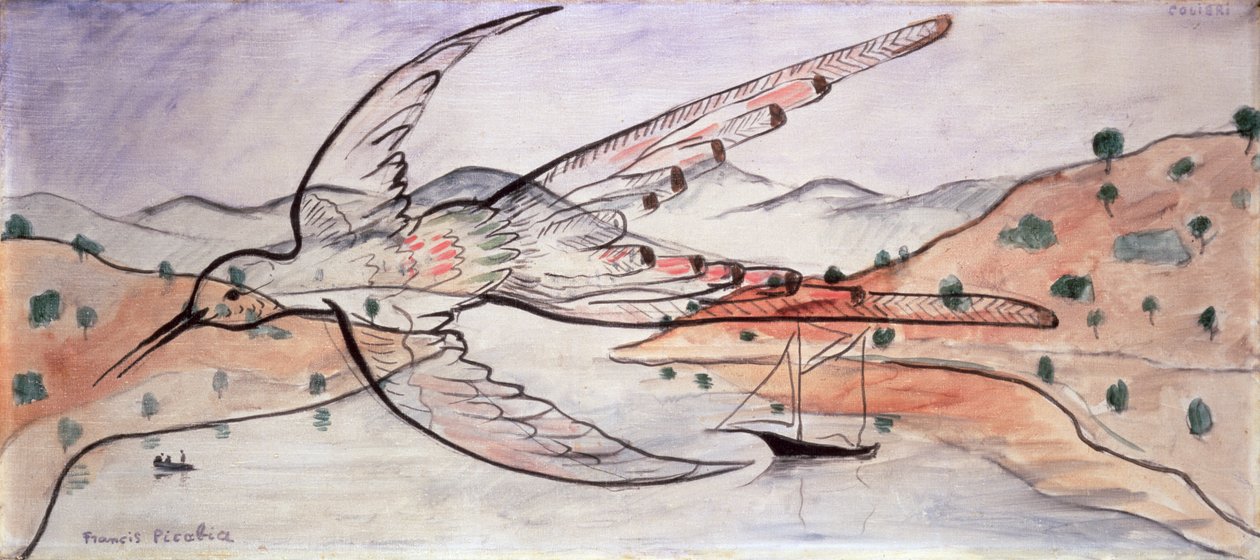 A kolibri madár, 1928-30 körül (olaj, vászon) alkotó: Francis Picabia