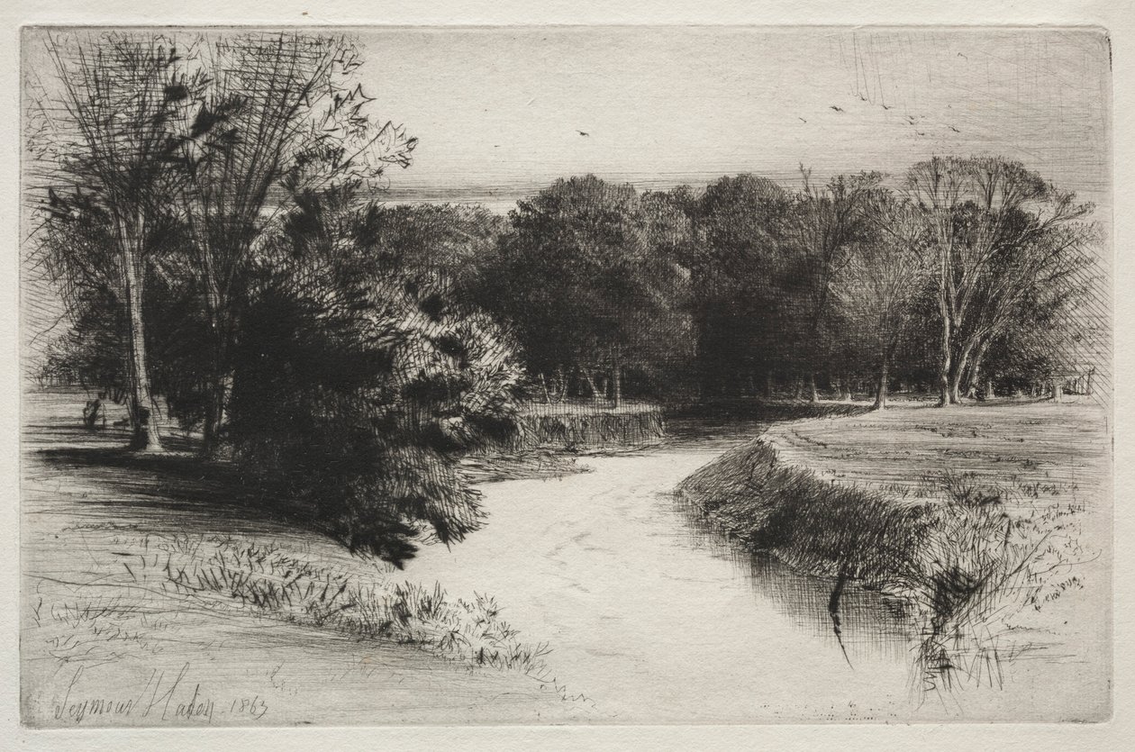 Naplemente Írországban, 1863. alkotó: Francis Seymour Haden