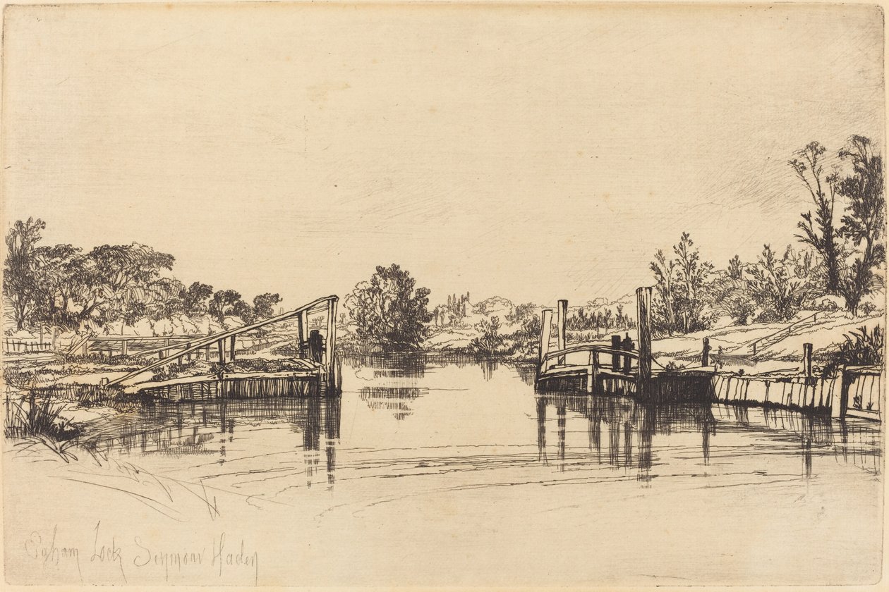 Eagham Lock alkotó: Francis Seymour Haden