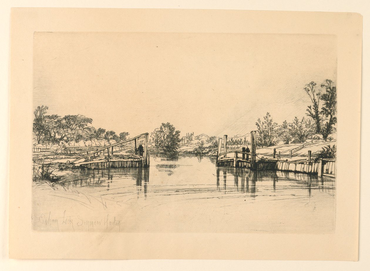Egham Lock alkotó: Francis Seymour Haden