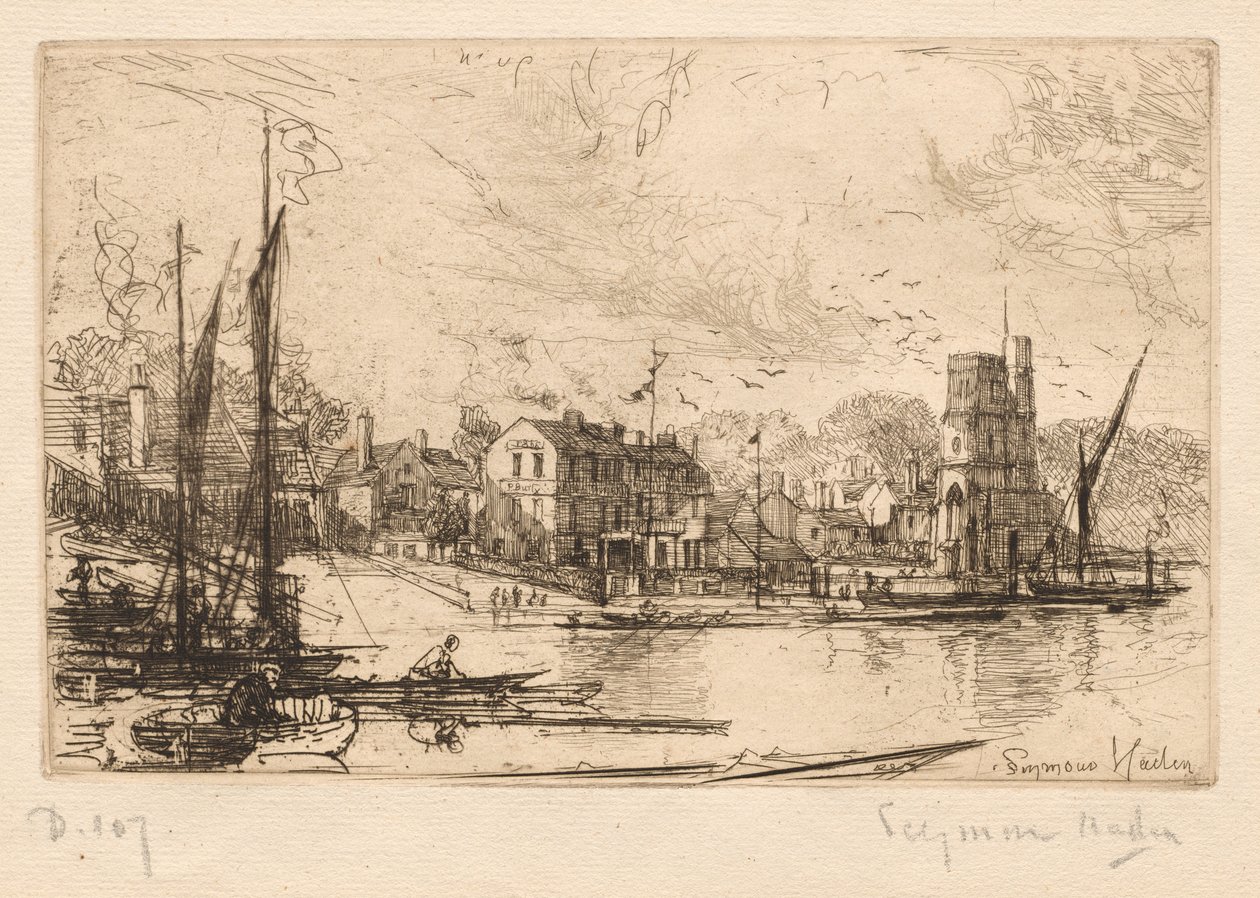 Harry Kellys, Putney, 1865-1866. alkotó: Francis Seymour Haden