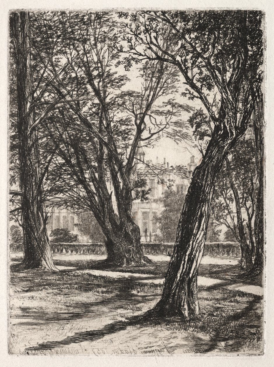 Kensington Gardens (Kis tányér) alkotó: Francis Seymour Haden