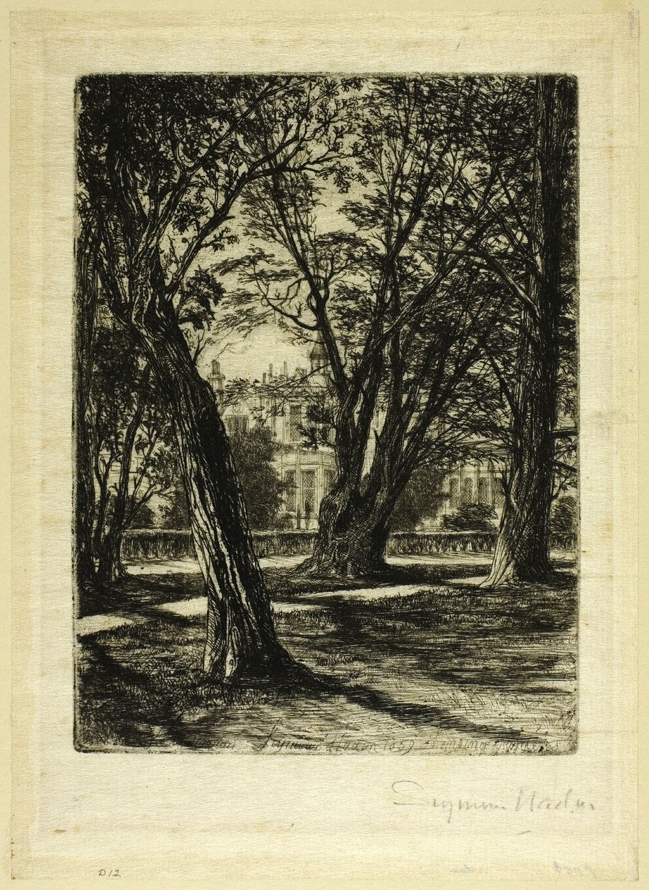 Kensington Gardens, No. I (kis tányér) alkotó: Francis Seymour Haden