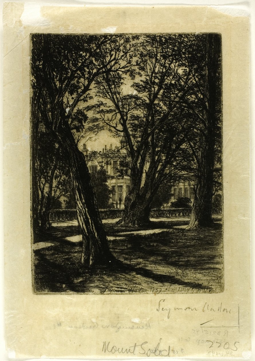 Kensington Gardens, No. I (kis tányér) alkotó: Francis Seymour Haden
