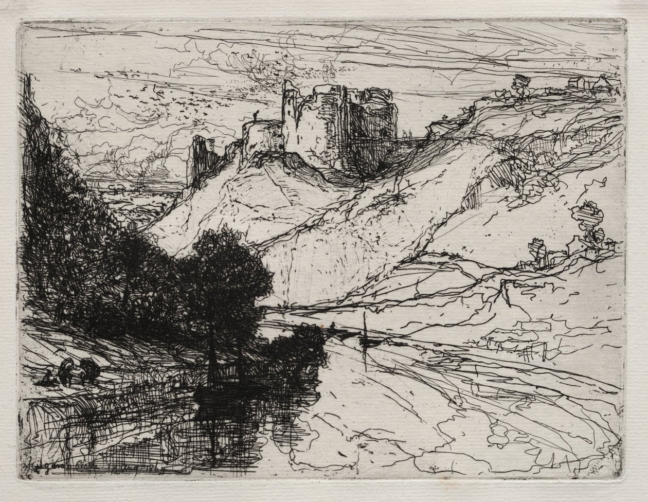 Kilgaren kastély, 1864. alkotó: Francis Seymour Haden