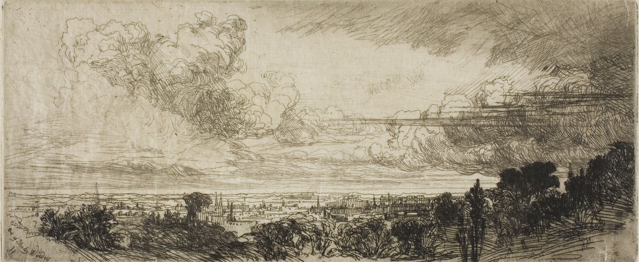 Tanulmányi ablakon kívül alkotó: Francis Seymour Haden