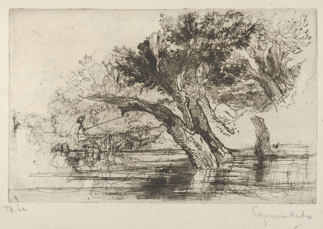Penton Hook, 1864., 1864. alkotó: Francis Seymour Haden