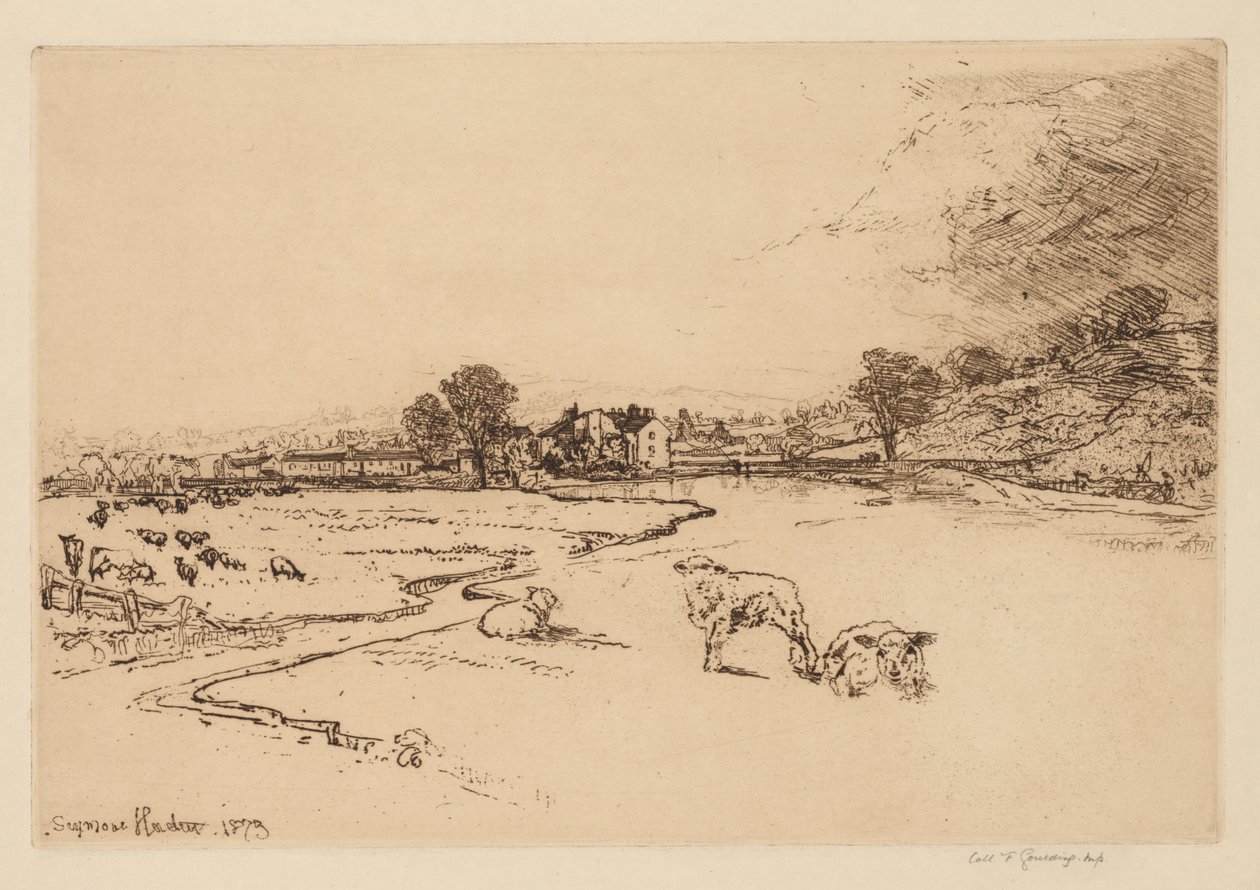 Sawley Abbey, 1873. alkotó: Francis Seymour Haden