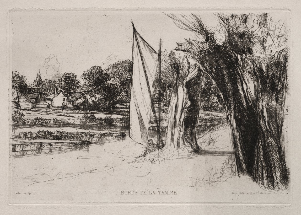Thames Ditton – Vitorlával alkotó: Francis Seymour Haden
