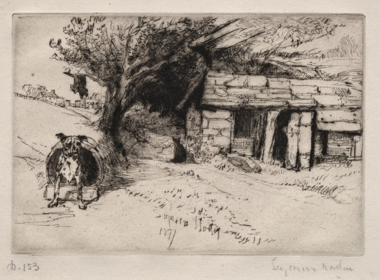 A kunyhó, 1877. alkotó: Francis Seymour Haden