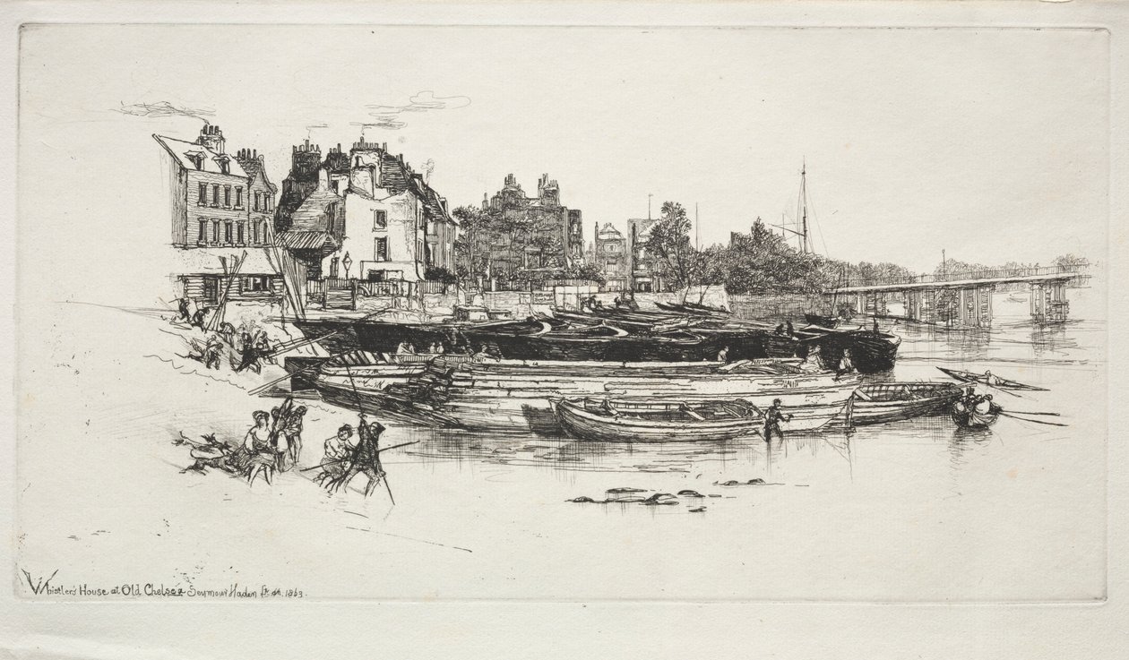 Whistlers House, Old Chelsea, 1863. alkotó: Francis Seymour Haden