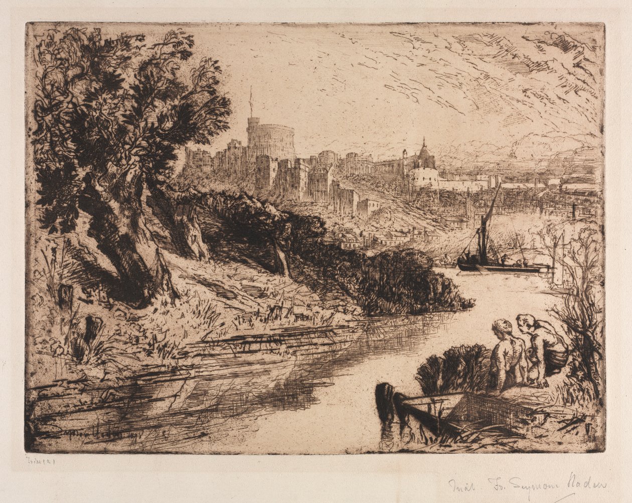 Windsori kastély, 1878. alkotó: Francis Seymour Haden