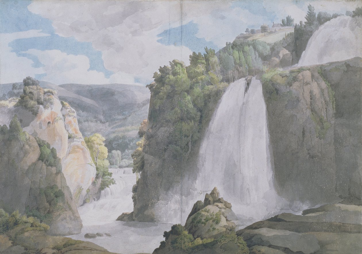 Kaszkádok Tivoliban, 1781 alkotó: Francis Towne