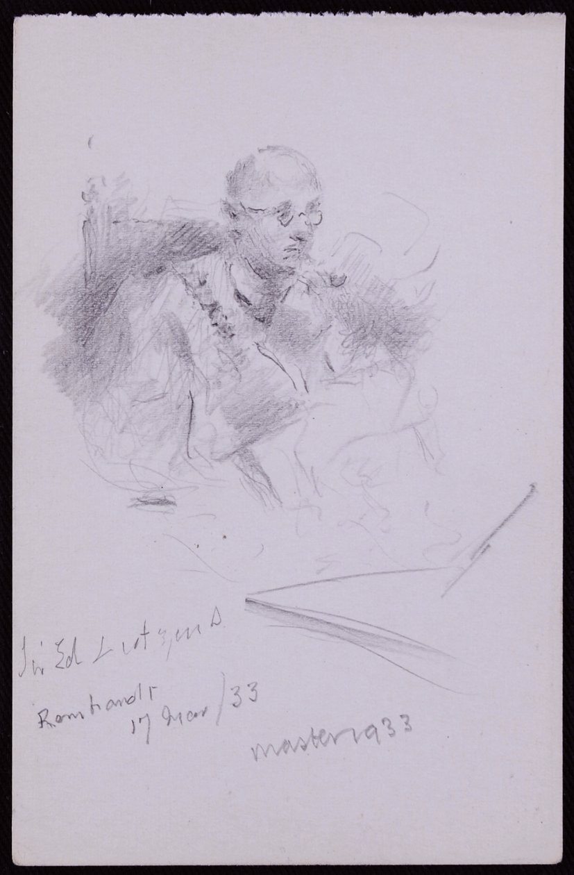 Edwin Lutyens portréja alkotó: Francis Wilfred Lawson