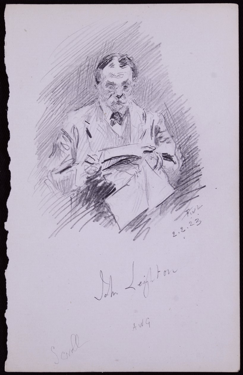 John Leighton portréja alkotó: Francis Wilfred Lawson
