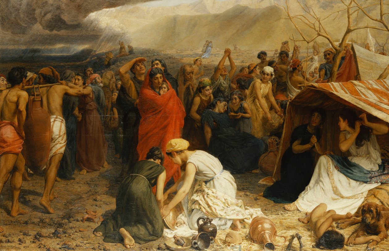 Menekültek Pompeiiből, i.sz. 79, 1873 alkotó: Francis William Topham