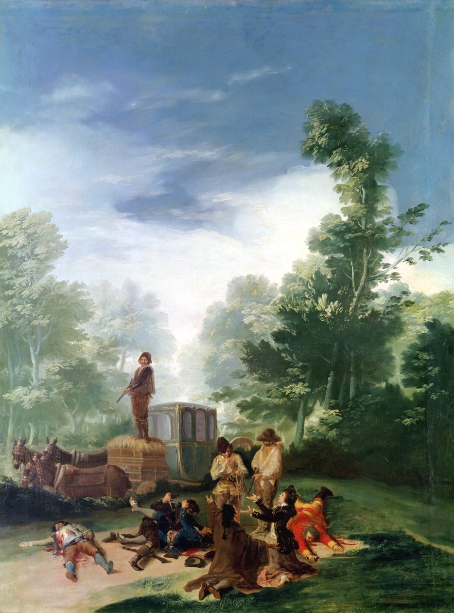 Támadás egy edző ellen, 1787 alkotó: Francisco de Goya