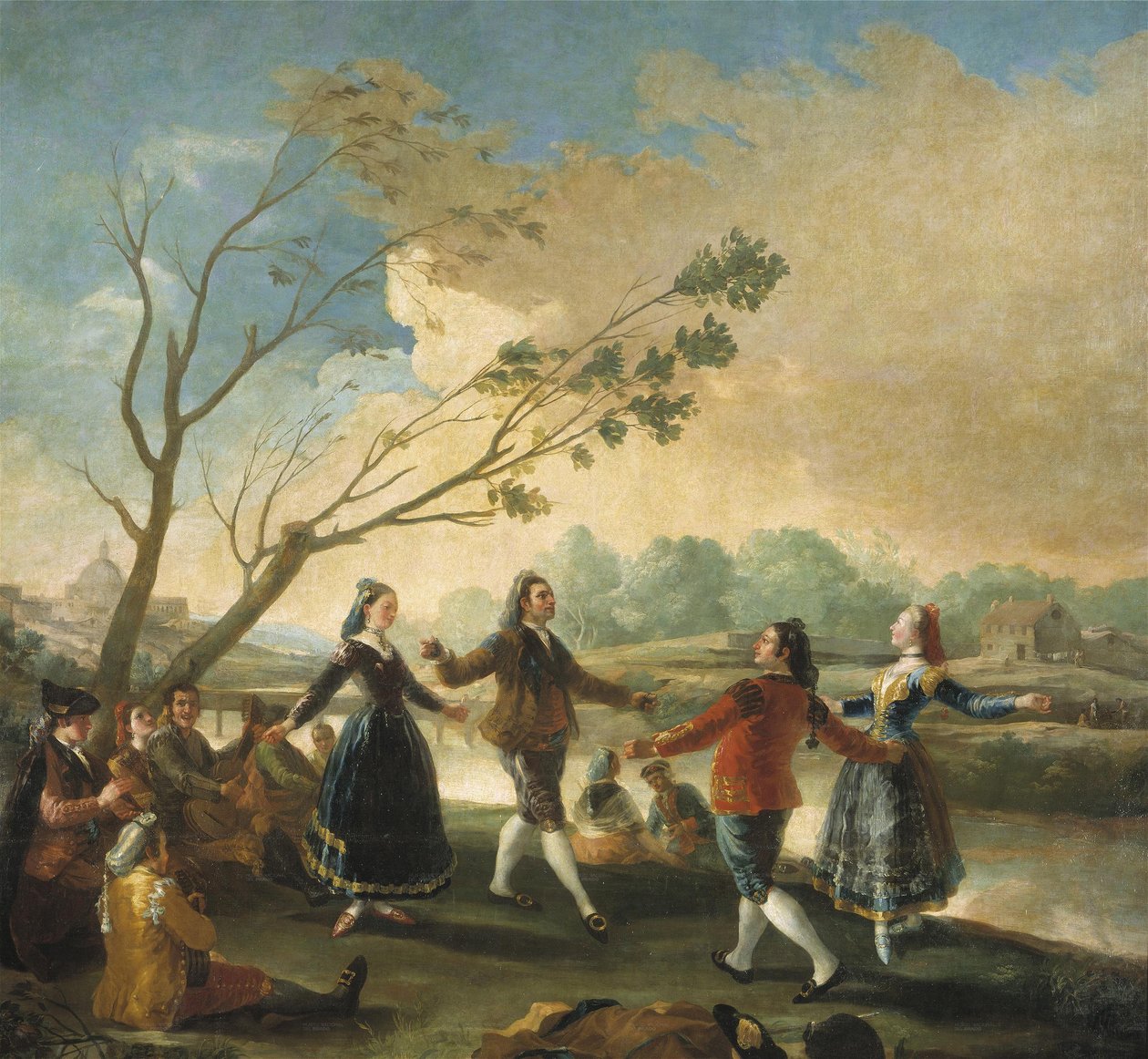 Tánc a Manzanares partján alkotó: Francisco de Goya
