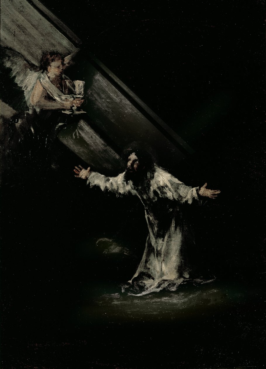 Krisztus az Olajfák hegyén, 1819 (olaj, fa) alkotó: Francisco de Goya