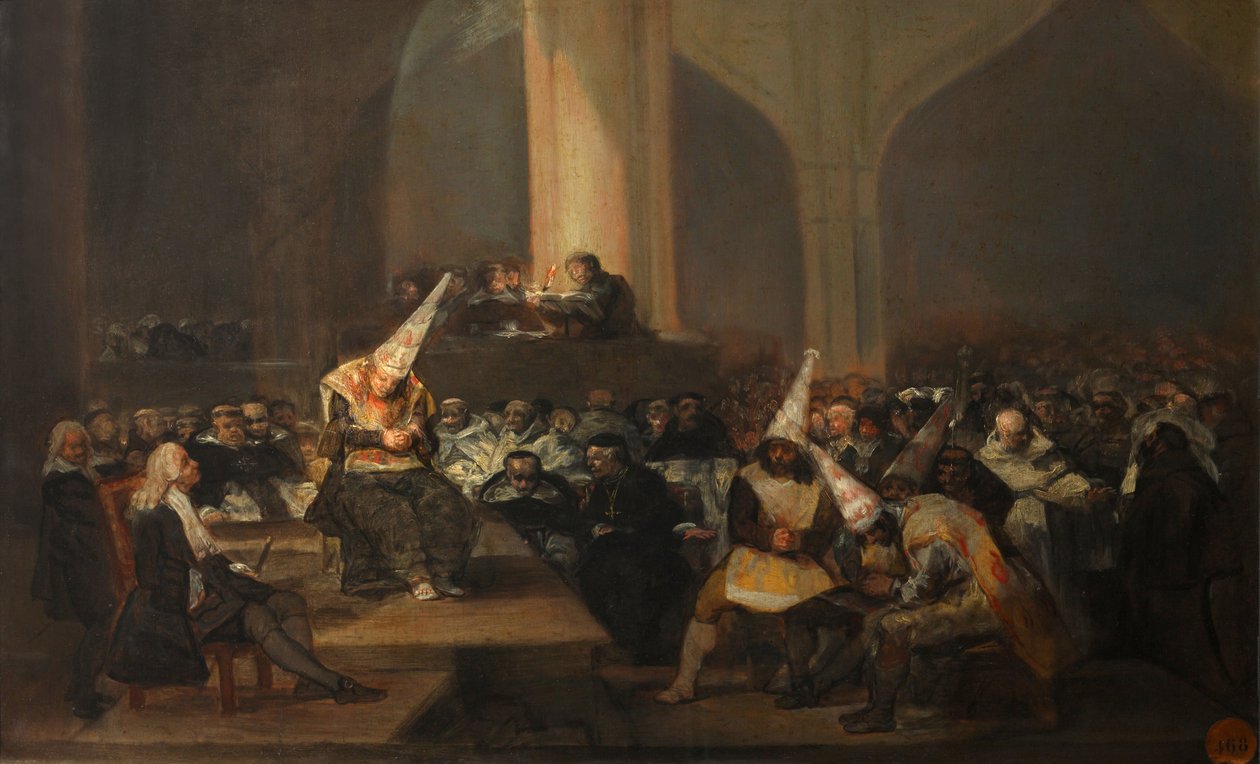 Az inkvizíció bírósága alkotó: Francisco de Goya
