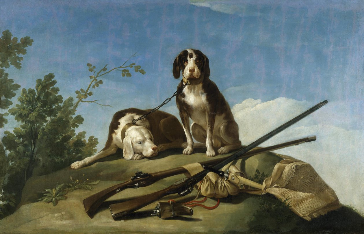 Kutyák és vadászati ​​eszközök alkotó: Francisco de Goya