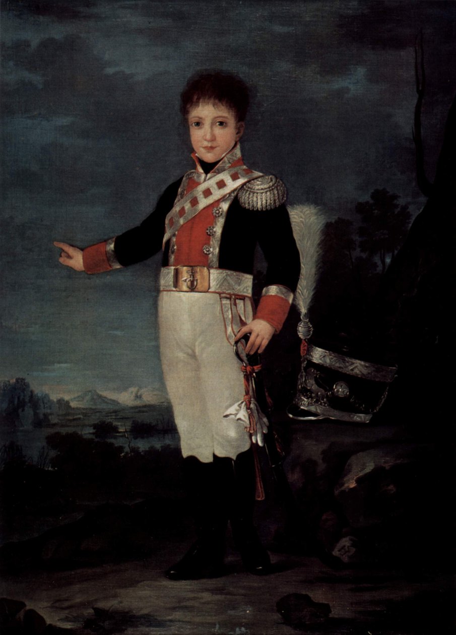Porträt des Don Sebastian Gabriel, Bourbon és Braganza alkotó: Francisco de Goya