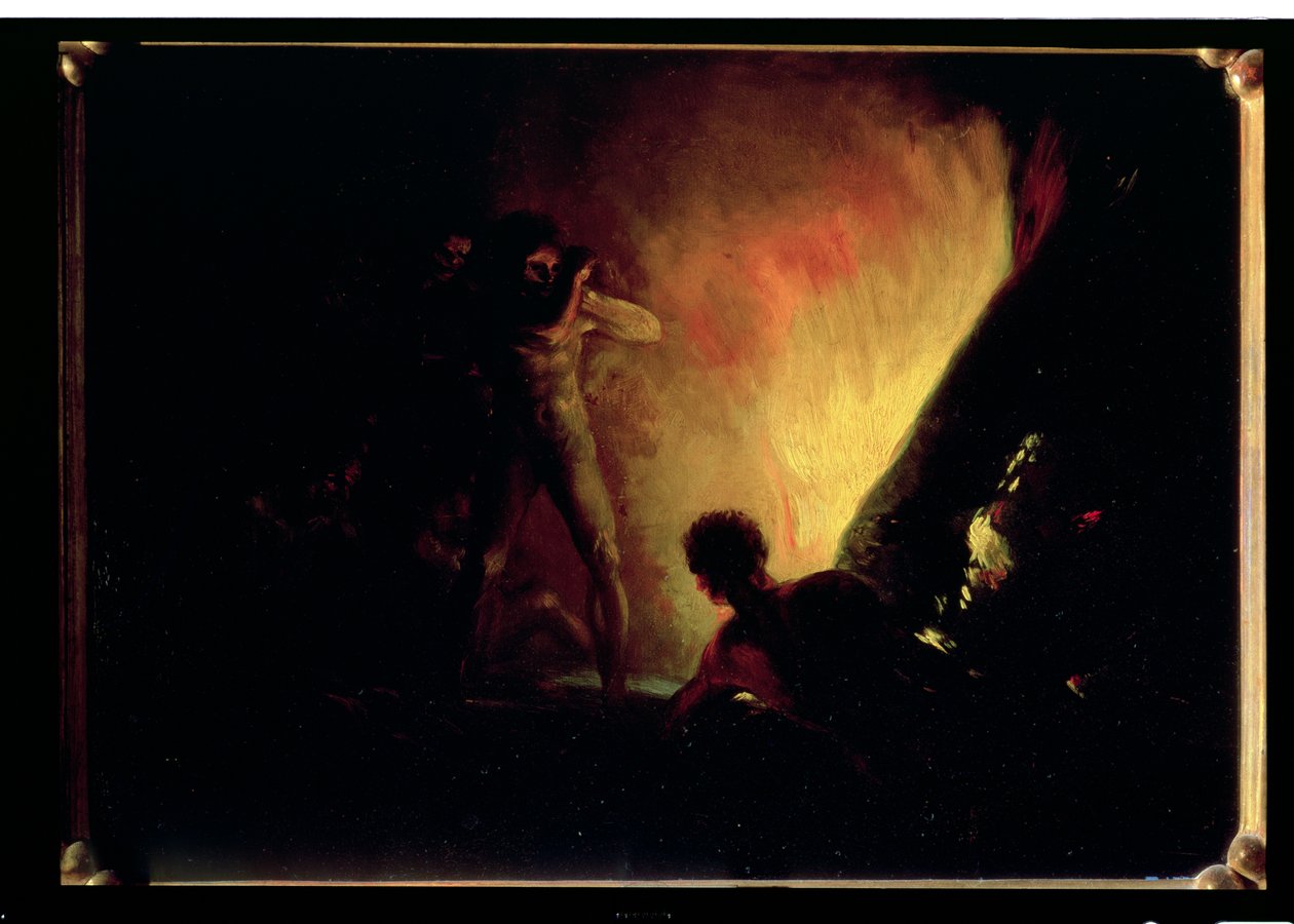 The Pyre, 1800-05 körül alkotó: Francisco de Goya
