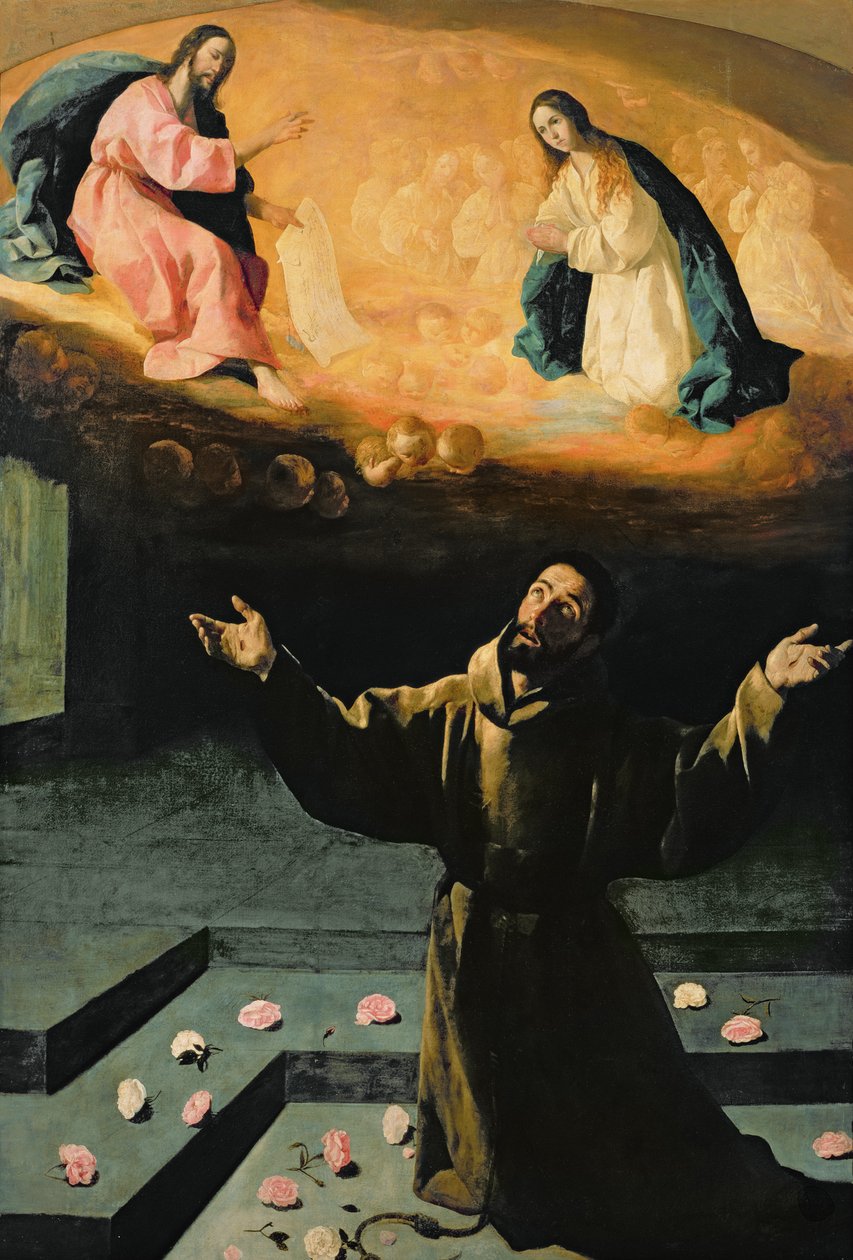 Assisi Szent Ferenc, avagy A rózsák csodája, 1630 alkotó: Francisco de Zurbaran