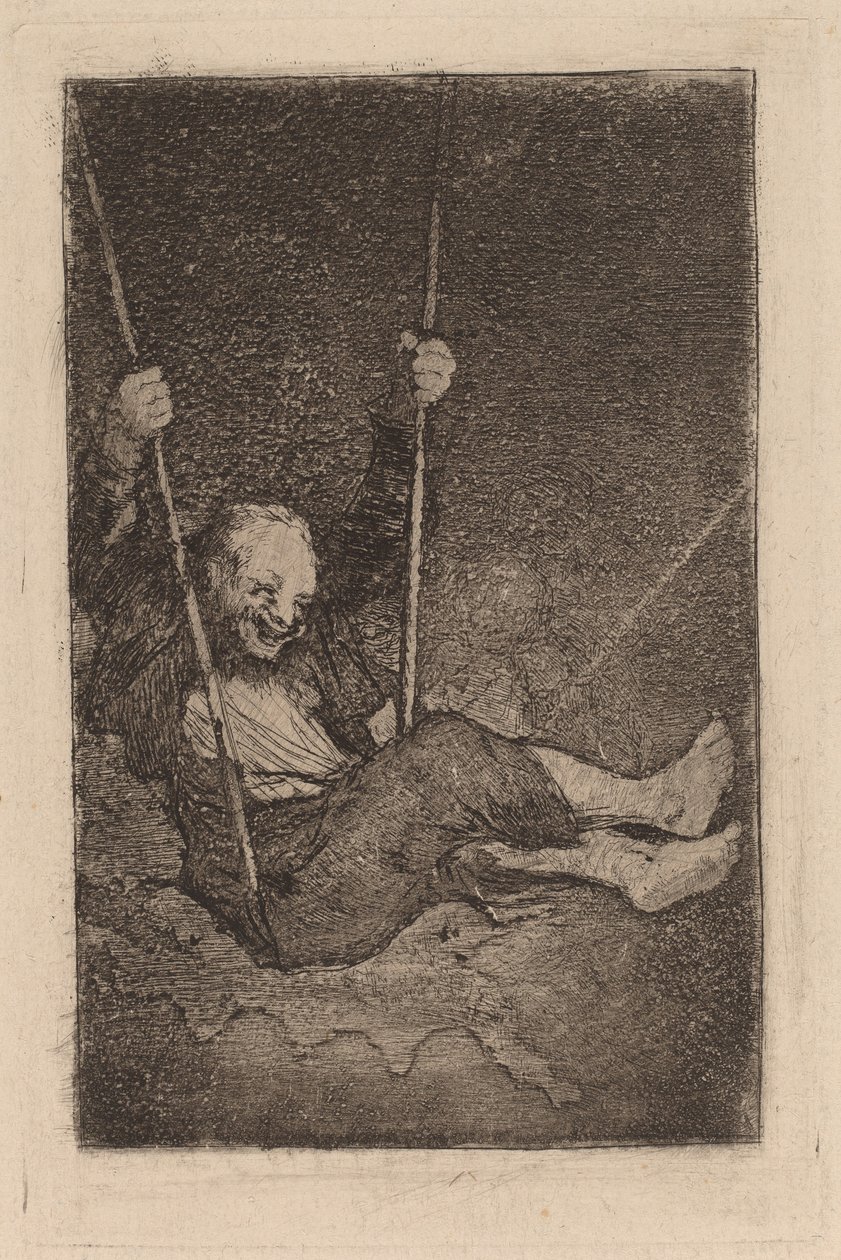 Öregember a hintán alkotó: Francisco de Goya