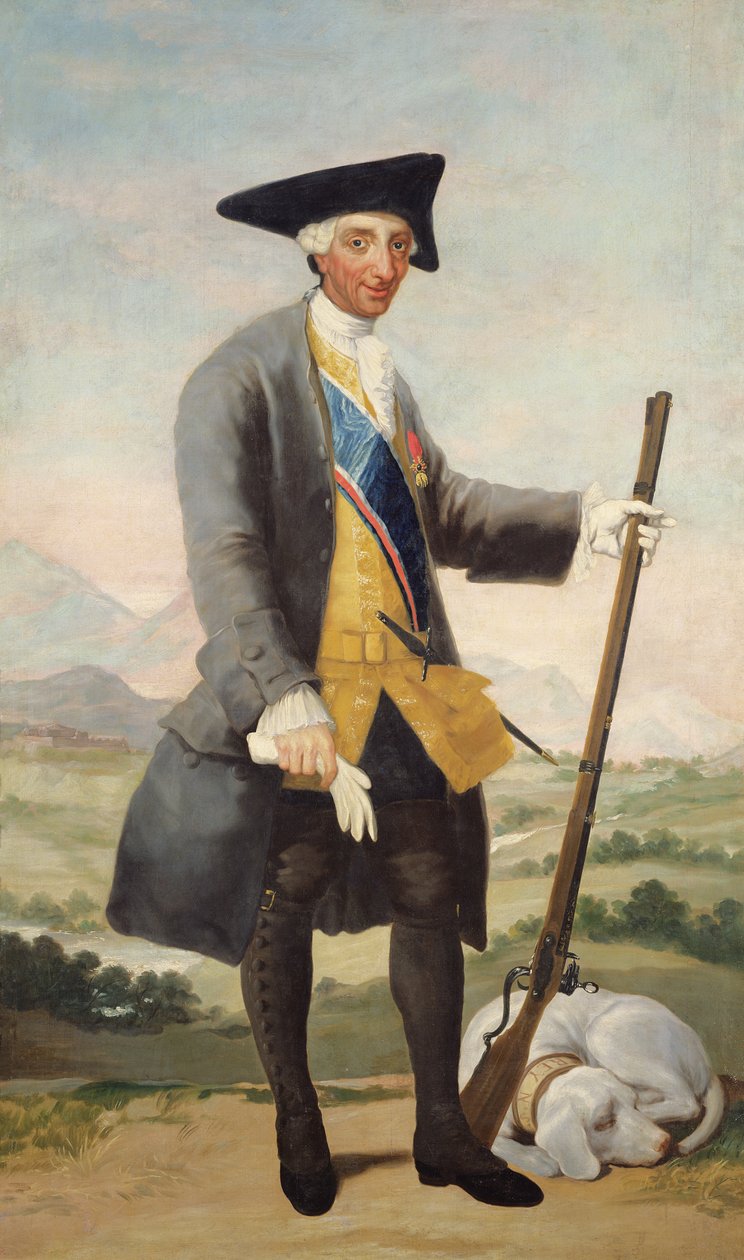 III. Károly király vadászruhában, 1786 körül alkotó: Francisco de Goya