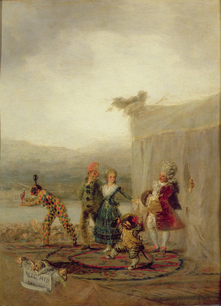Sétáló játékosok, 1793 (olaj bádoglemezen) alkotó: Francisco de Goya